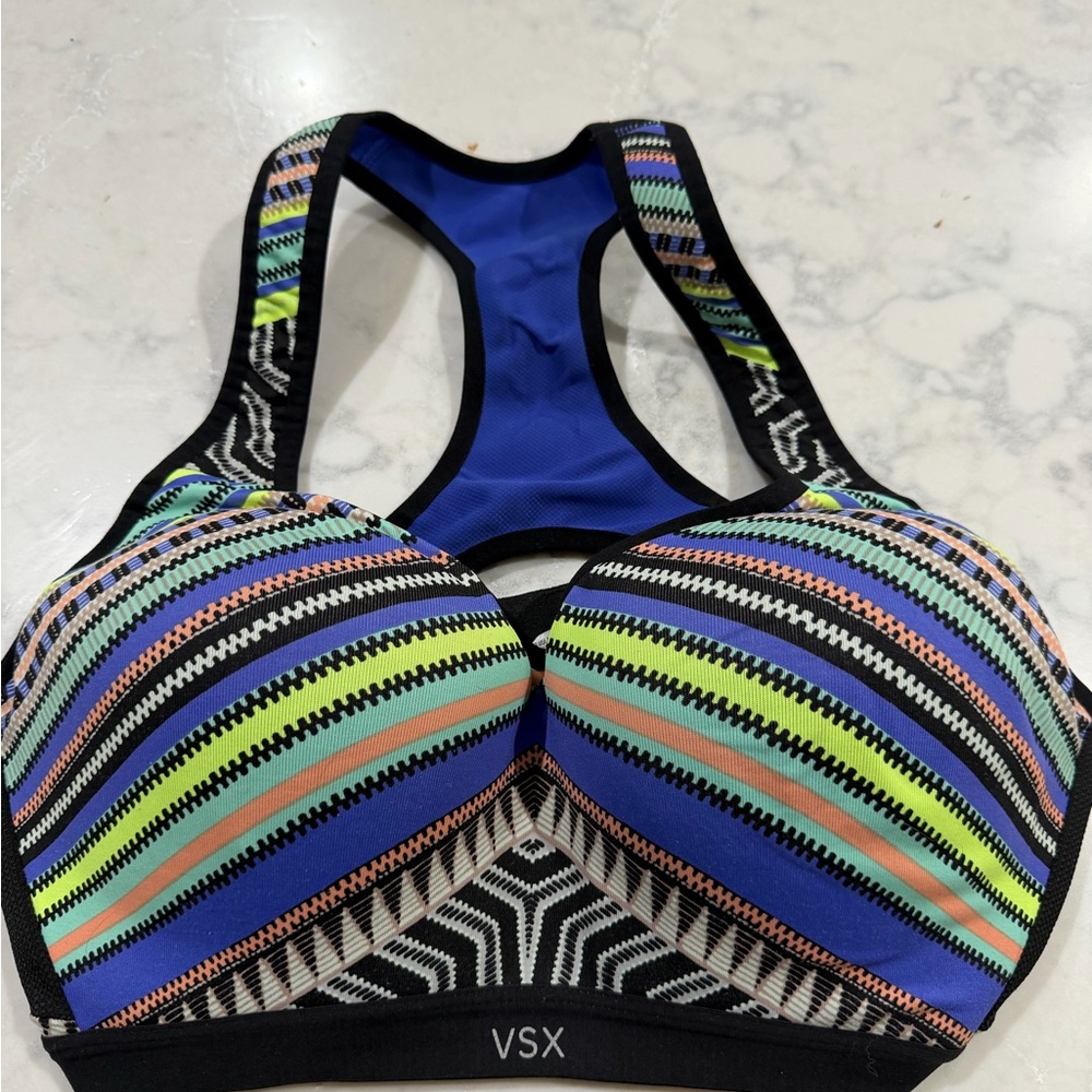 Victoria's Secret Vibrant Striped Sports Bra
